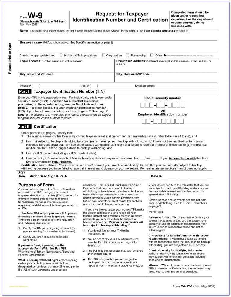 W9 Fillable Form Free Best Of Blank W9 Form Form Resume Examples 