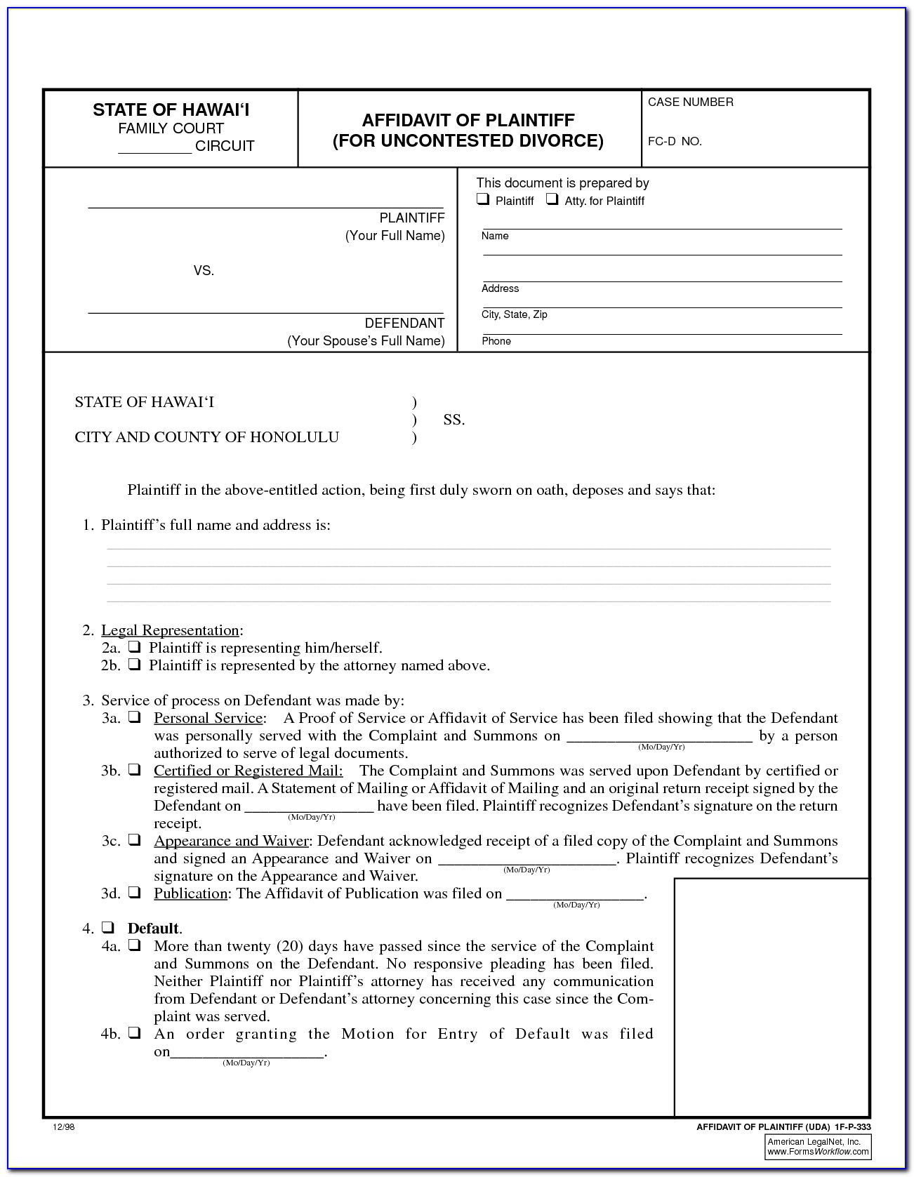 Editable Divorce Forms Bc Fill Out Print Download Court Forms In 7 