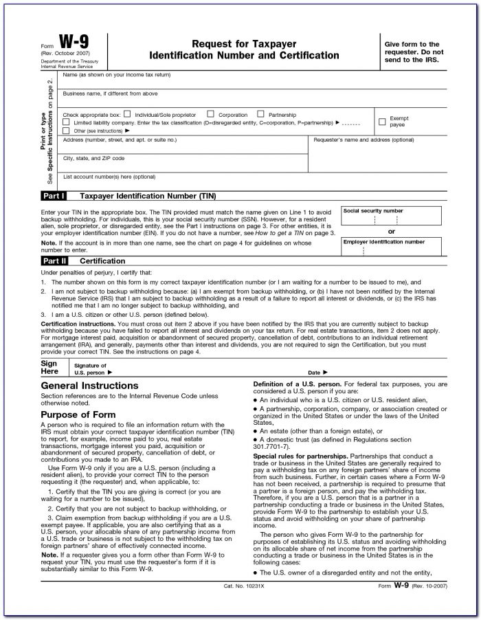 W 9 Fillable Form Free Form Resume Examples R35xvpKk1n