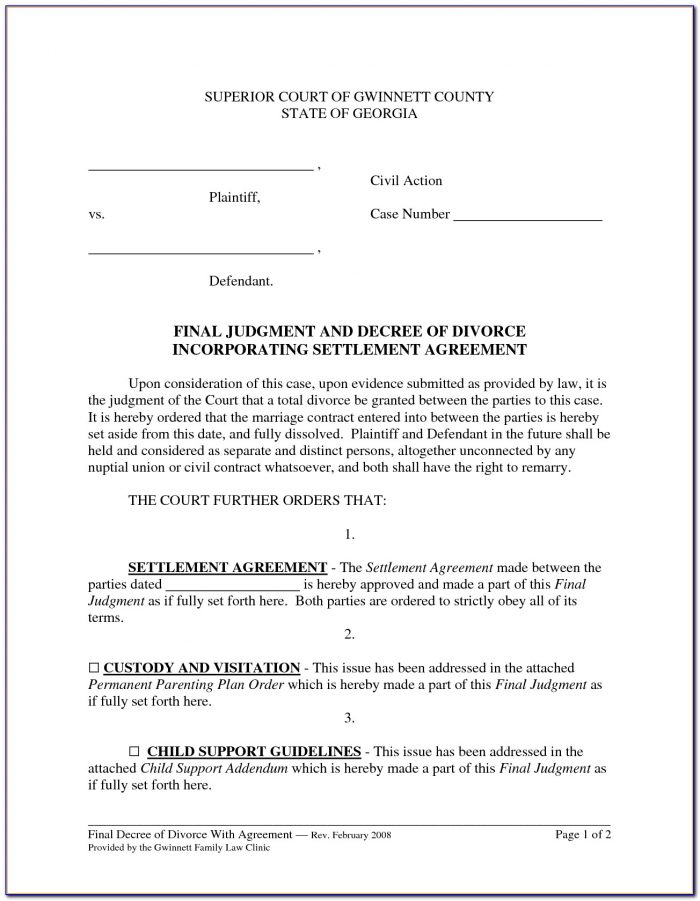 Family Settlement Agreement Sample Form Master of Template Document