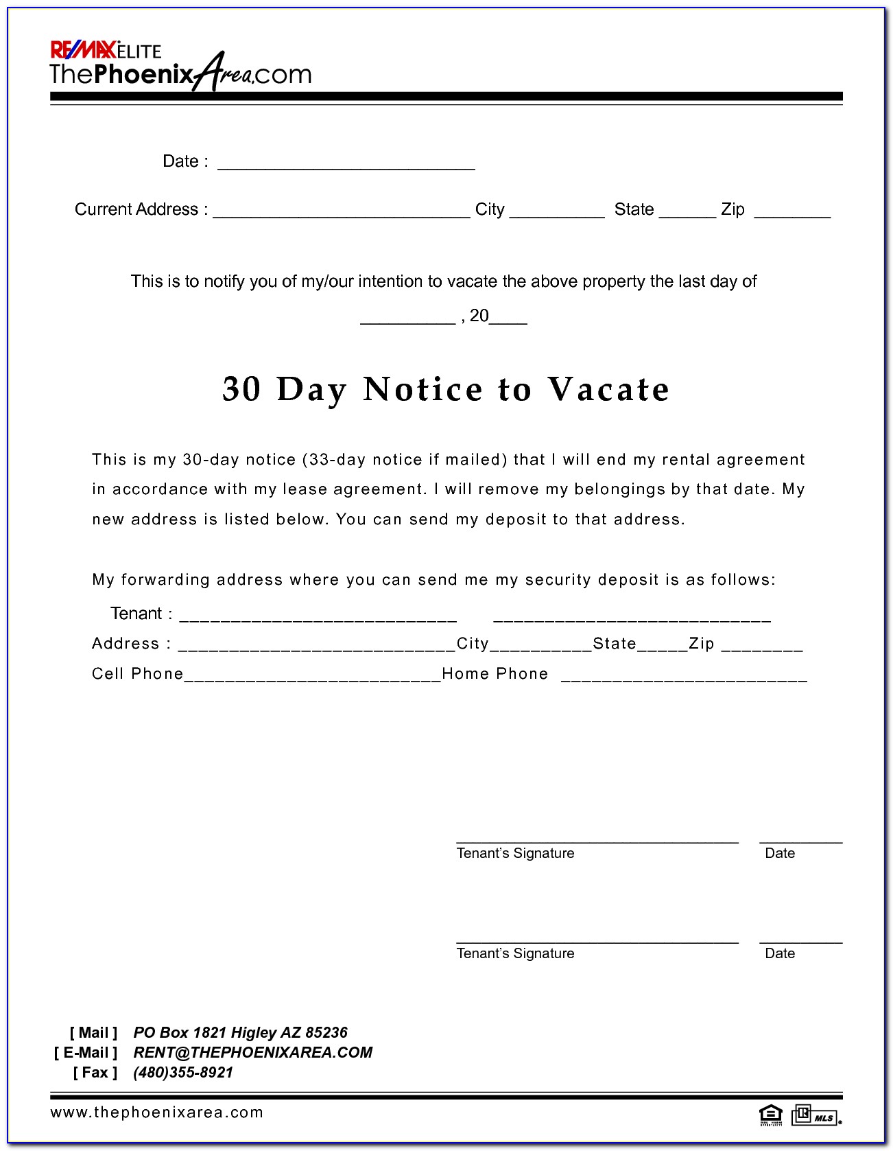 30 Day Eviction Notice Template Arizona Template Walls