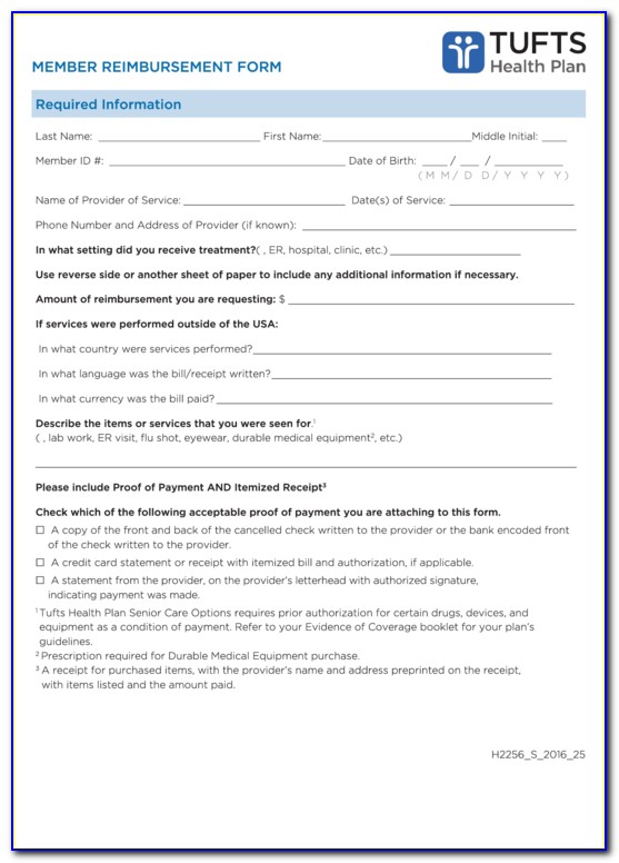 Medicare Medical Claim Reimbursement Form Form Resume Examples 