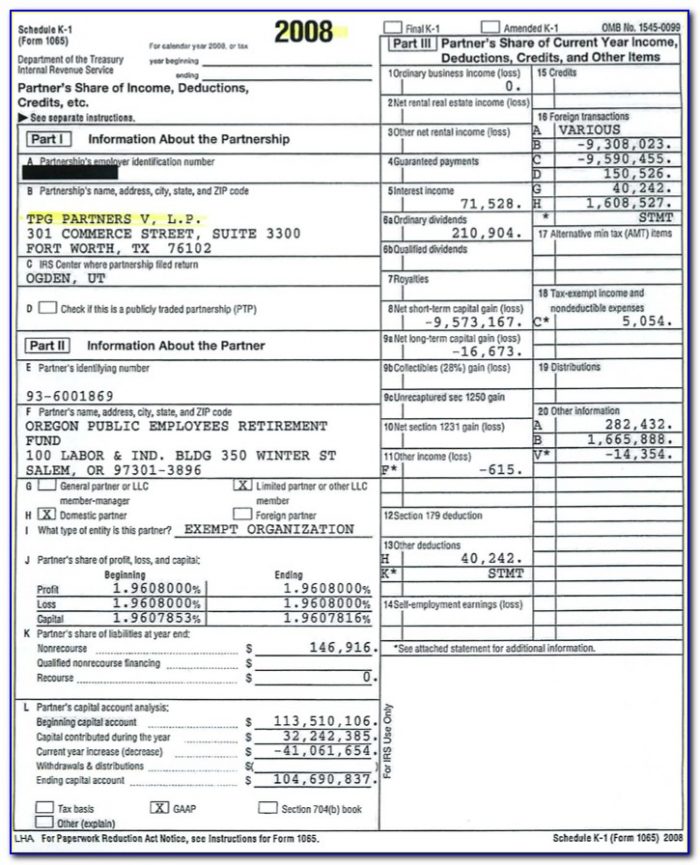 k1 tax form example