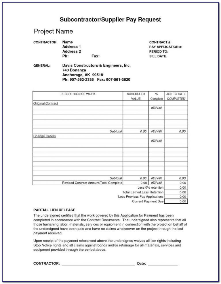 Printable Construction Draw Request Form Printable Forms Free Online