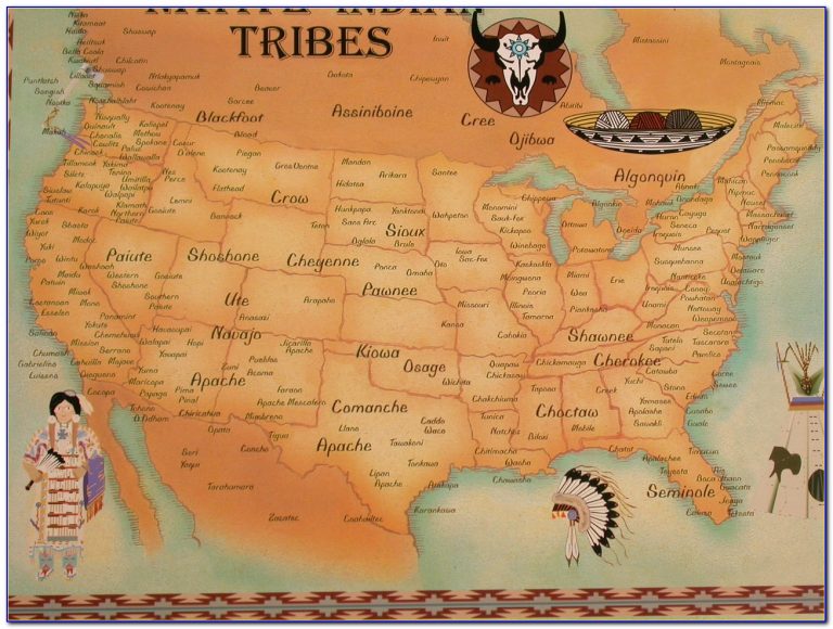 Map Of Native American Tribes Pre Colonization 768x580 