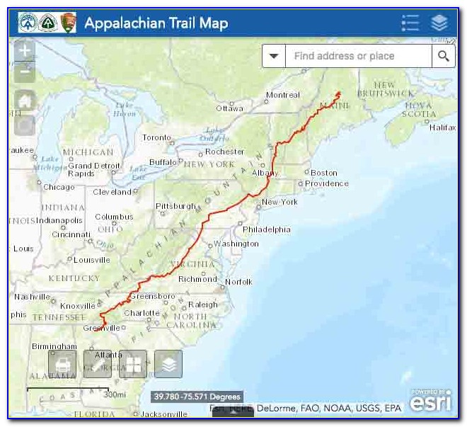 Map Of The Appalachian Trail