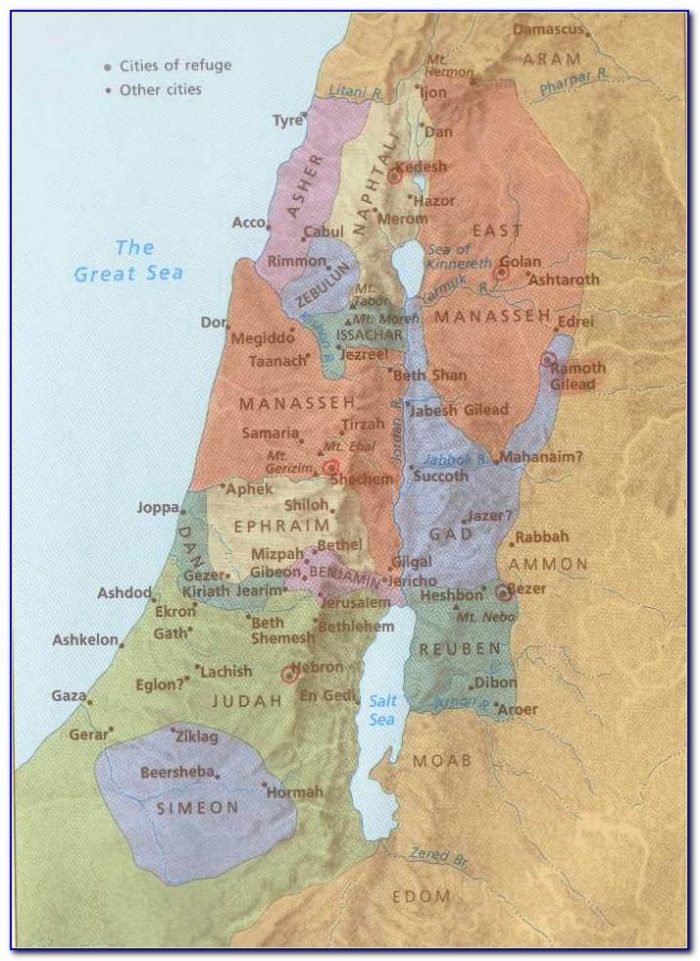 Biblical Map Of Israel Old Testament 700x961 