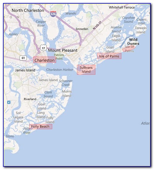 Charleston South Carolina Hotel Map