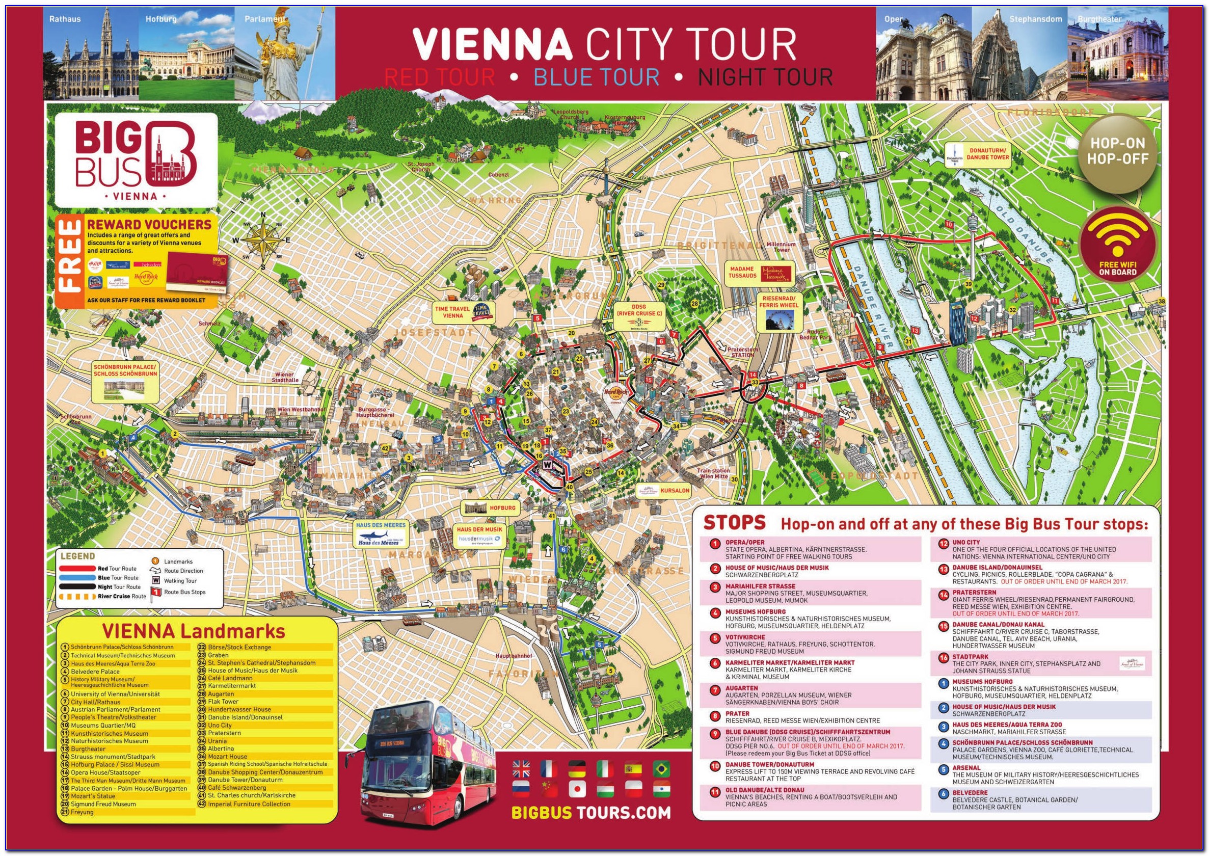 Vienna Hop On Hop Off Bus Tour Route Map - Maps : Resume Examples # ...