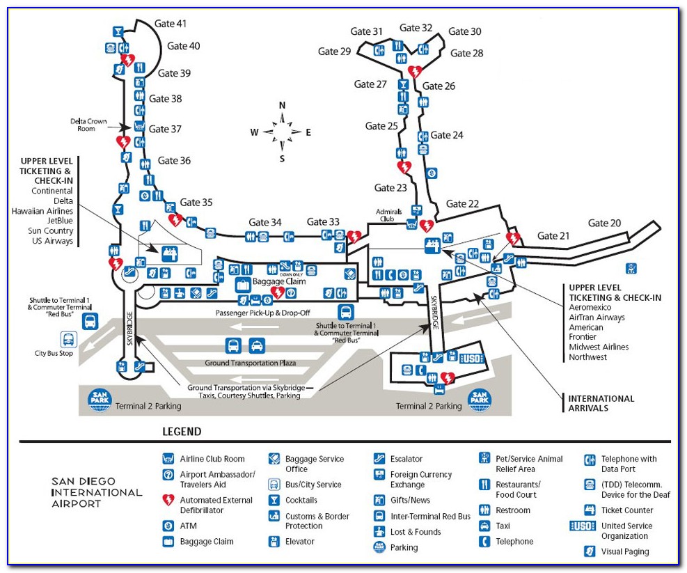 San Diego Airport Parking Map 