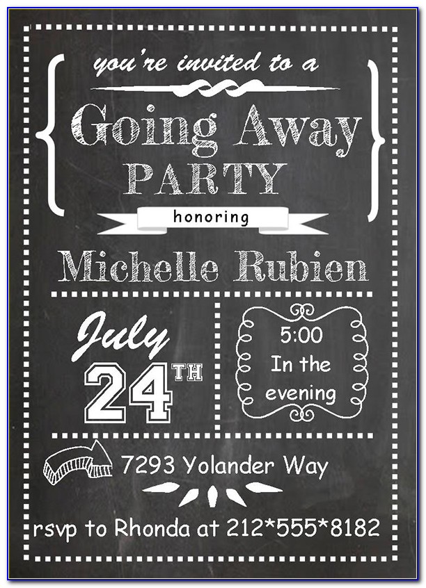 Going Away Party Invitation Template Word