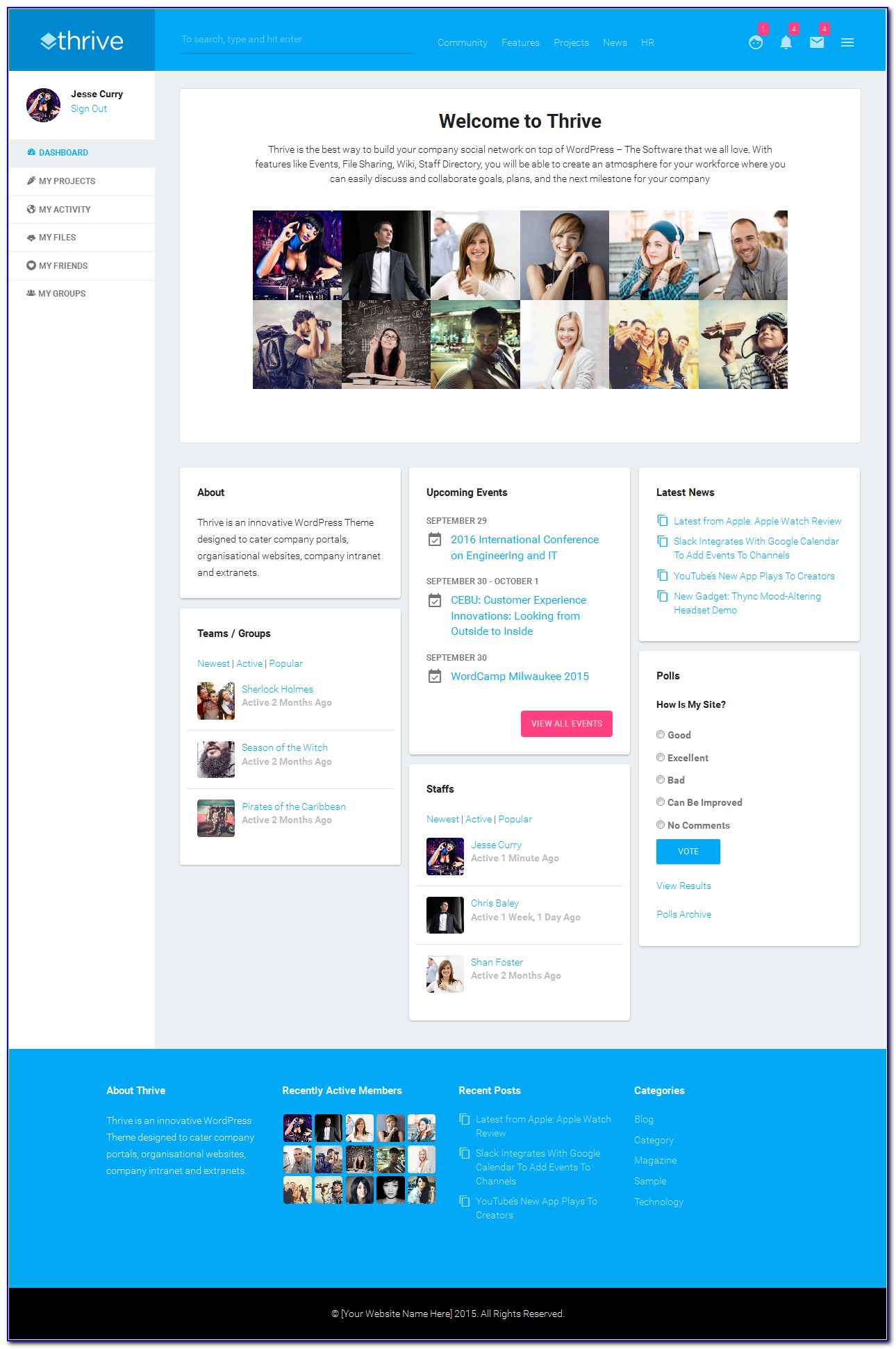 Wordpress Intranet Templates Free Download Template : Resume Examples