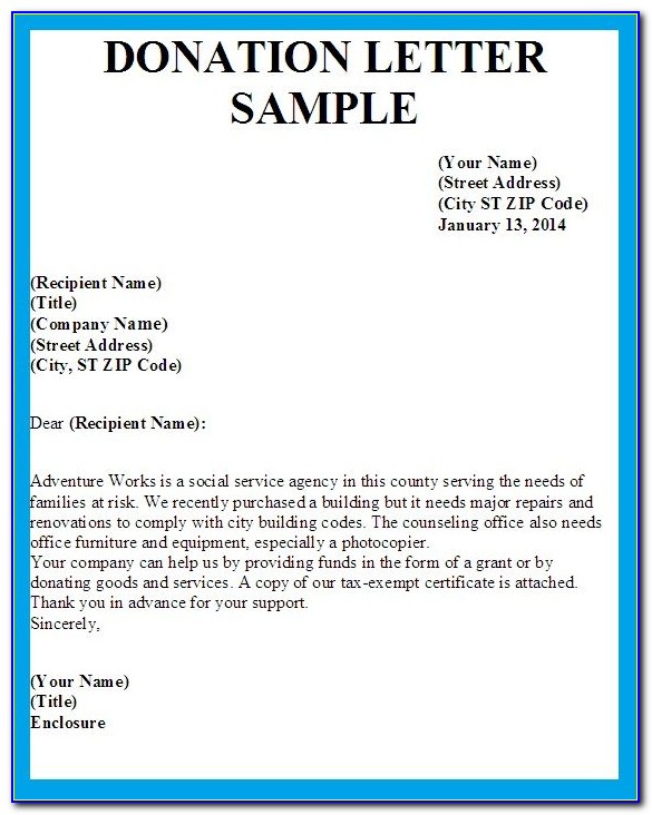 Acknowledgement Of Donation Letter Template - Template : Resume ...
