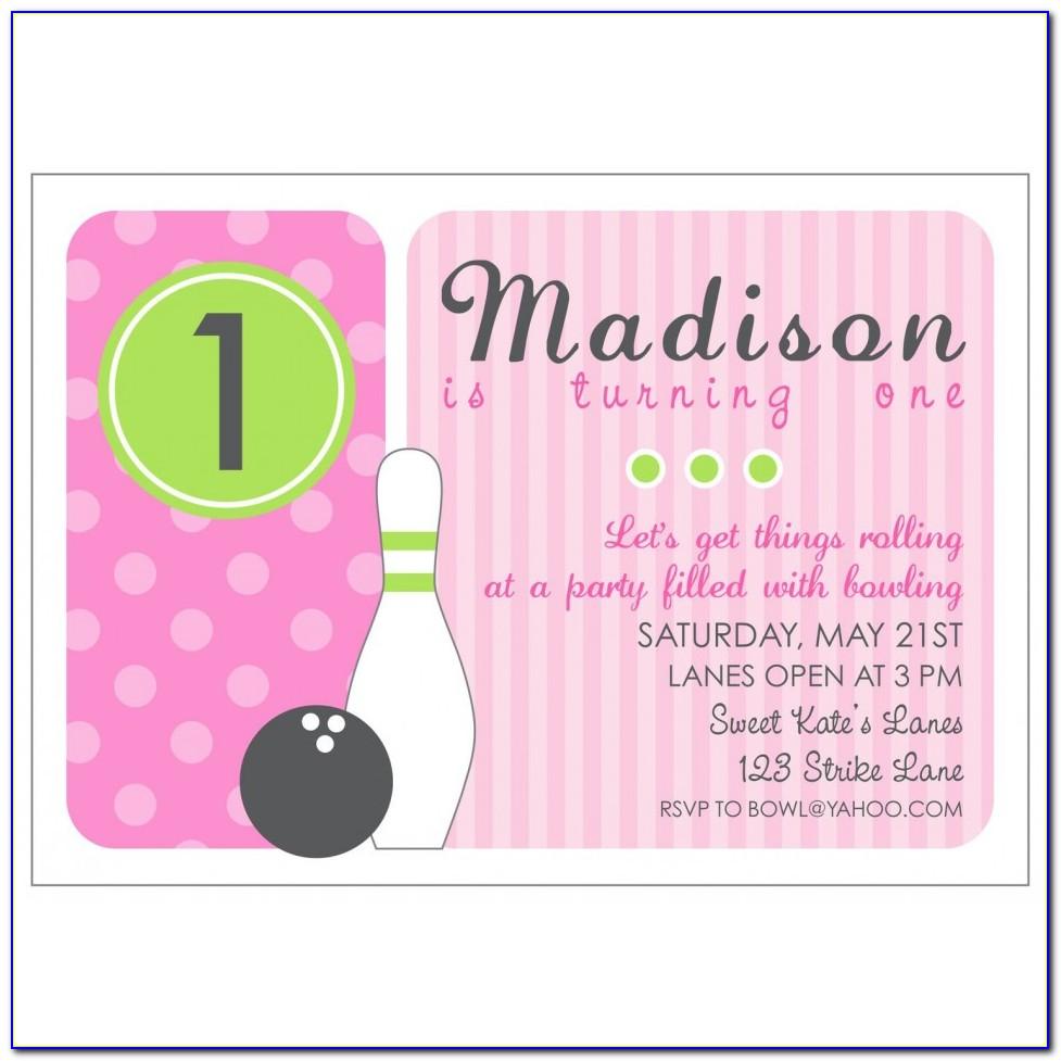 Bowling Party Invitation Template Word Free