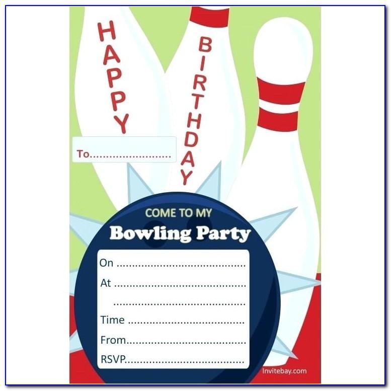 Free Bowling Party Invitation Template Word