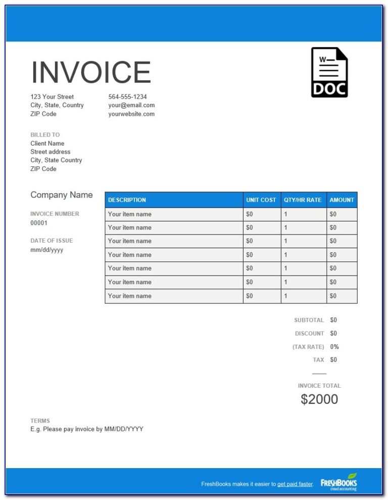 sample invoice letter for payment
