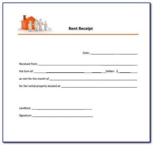 house rent receipt format in bangla