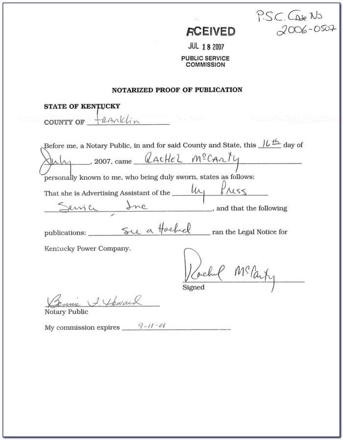 proof of residency notarized letter template