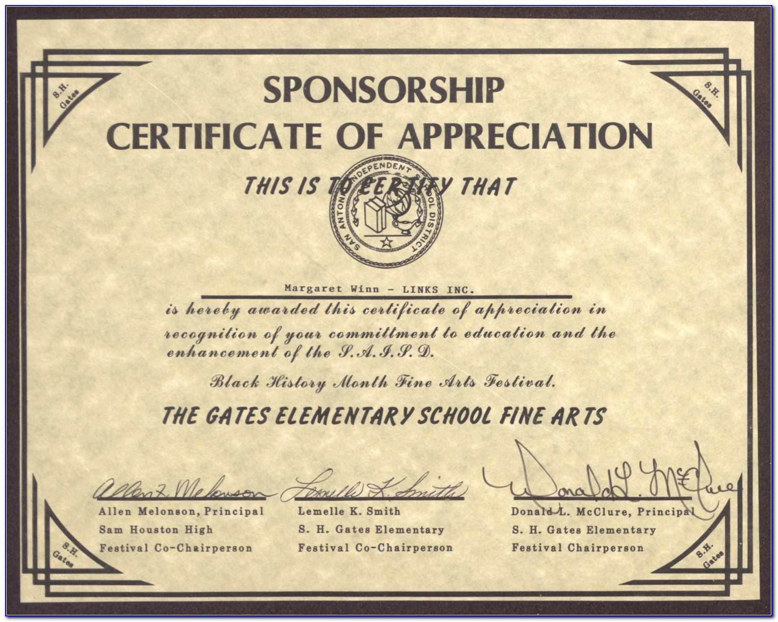 Certificate Of Appreciation Wording Sample